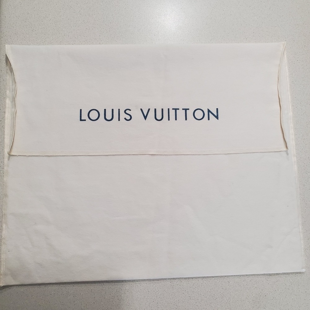 Louis Vuitton Cream Cotton Flap Dust Bag Large 16x13 Authentic Handbag Cover